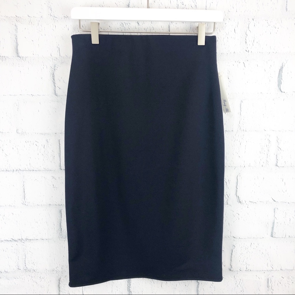Brandy Blu Navy Sheath Skirt